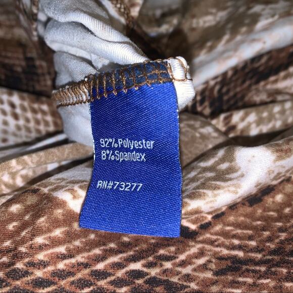 Apt. 9 Women's Tan Snakeskin Animal Print Mock Turtle Neck Size: Small - Picture 6 of 8